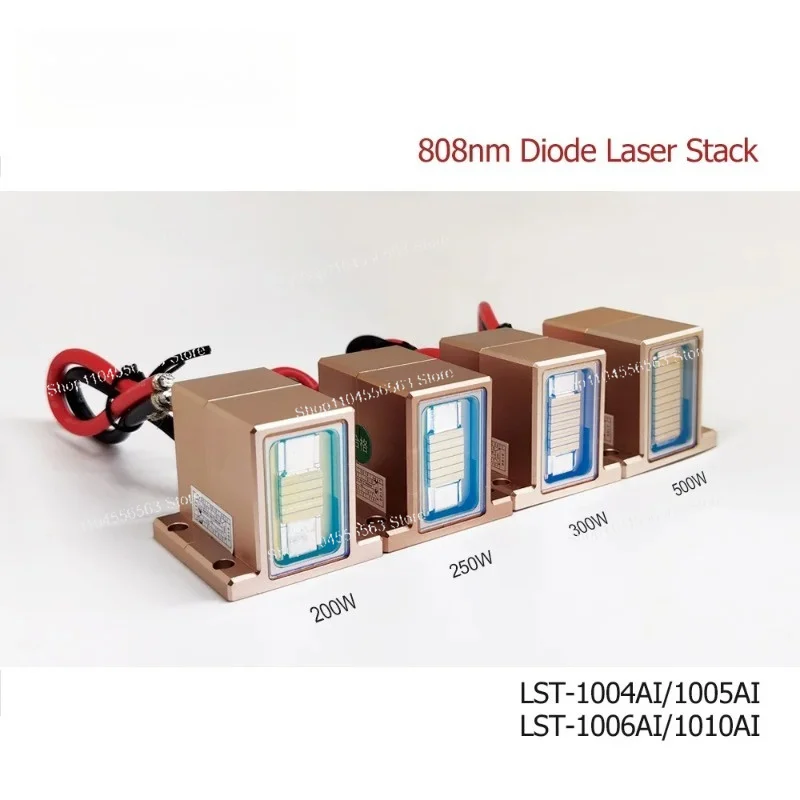 Series 808nm Diode Laser Stack, 4-10 Bars 200W/250W/300W/500W, QCW 400ms 20M Shots