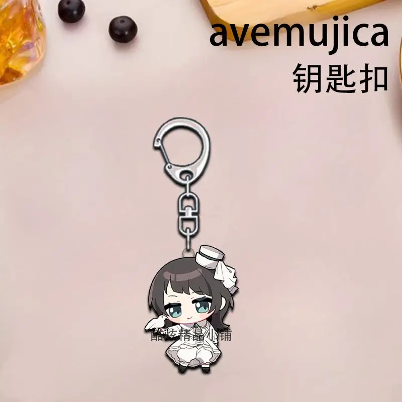 5 個のアニメ BanG Dream! キーホルダー漫画ミスミウイカ若葉睦美アクリルペンダントキーリングバックパック装飾ギフト