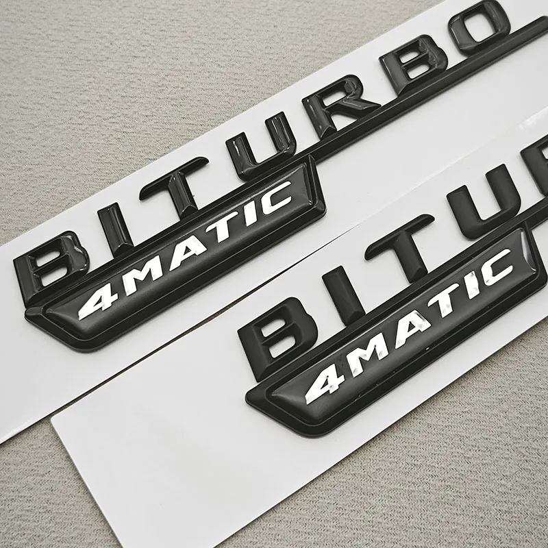 شعار توربو 4MATIC شعار السيارة كلا الجانبين الحاجز شارة ملصق لمرسيدس بنز AMG X247 C117 W117 GLE53 GLA45 A45 A35 CLA35 CLA45