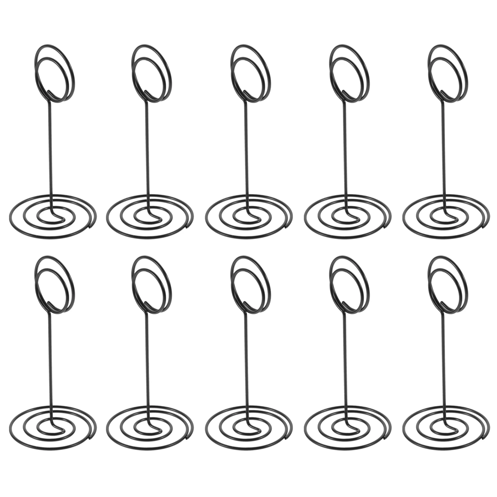 

10pcs Metal Number Plate Clip Holders 85mm Peacock Round Base Memo Clips for Wedding Party Table Card Photo Displays