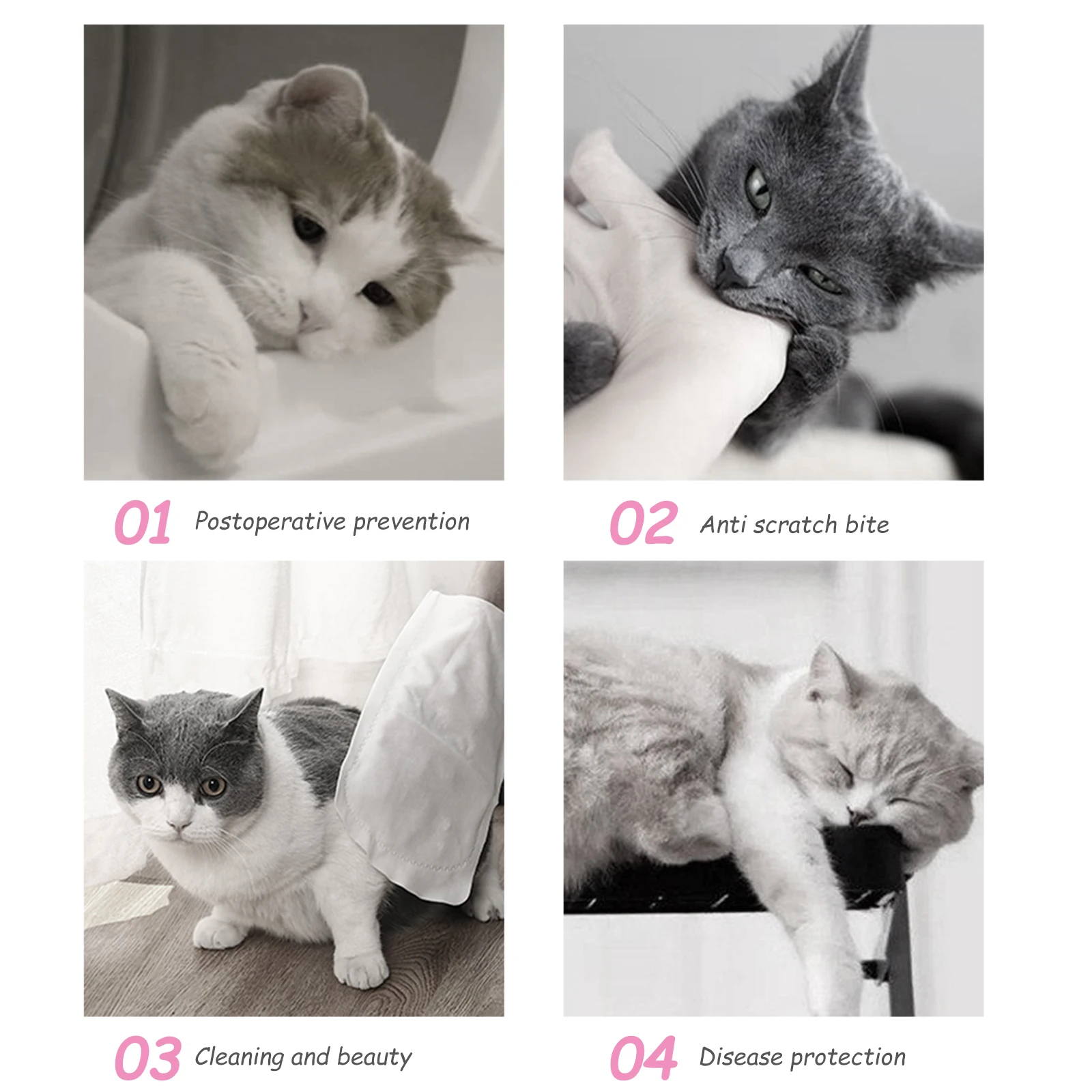 

Sponge Pet Postoperative Collar Supple Lightweight Surgical Recovery Neck Circle Comfortable Anti-Licking Protective Dog Cat