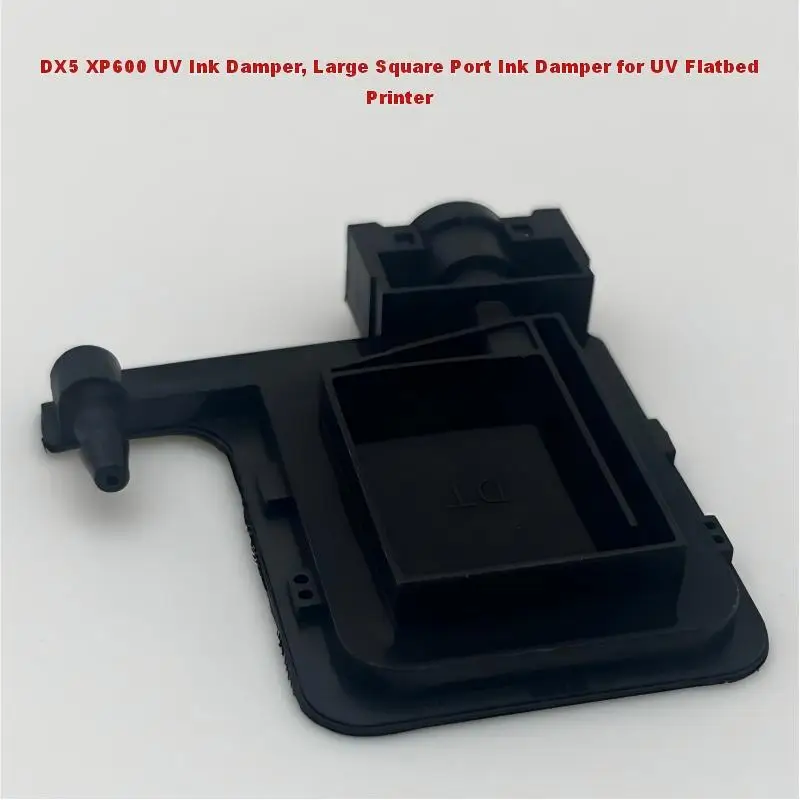Black Large Square‑Port UV Ink Damper Fit Epson DX5 XP600 I3200 4720 Printhead for UV Flatbed Printing Machine