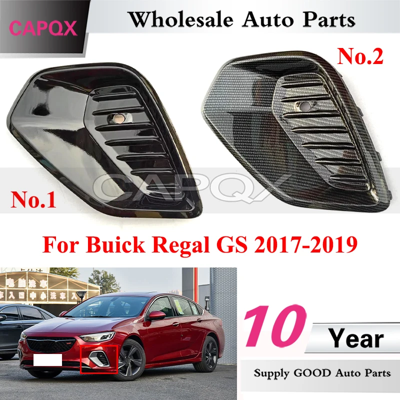 CAPQX 1 Paar Frontstoßstangen-Nebelscheinwerferrahmen für Buick Regal GS 2017–2019, Nebelscheinwerfer-Abdeckung, Nebelscheinwerfer-Abdeckplatte