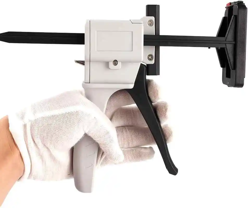 704 Pistola per colla con tubo per dentifricio, Pistola per colla manuale in silicone, Estrusore manuale per sigillante, Pistola per miscelazione e erogazione