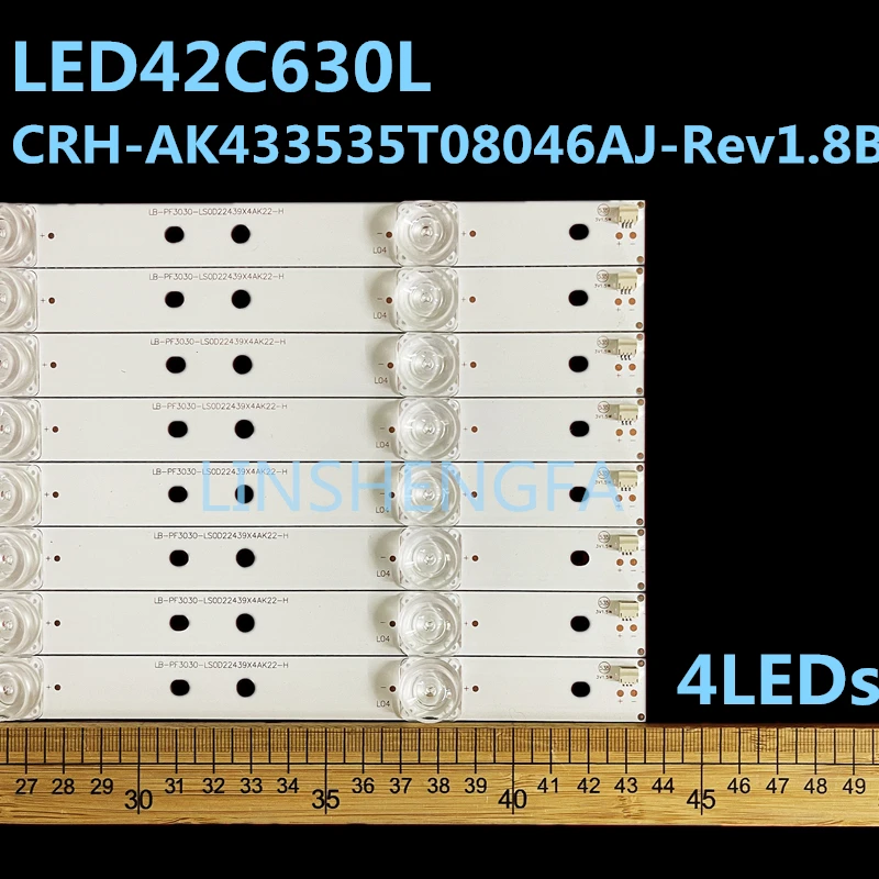 

24-48PCS D43CCNN Ultra 4 X43M Light Bar CRH-AK433535T08046AJ-REV1.8 LCD LED 100%new 4 lamp concave copper plate