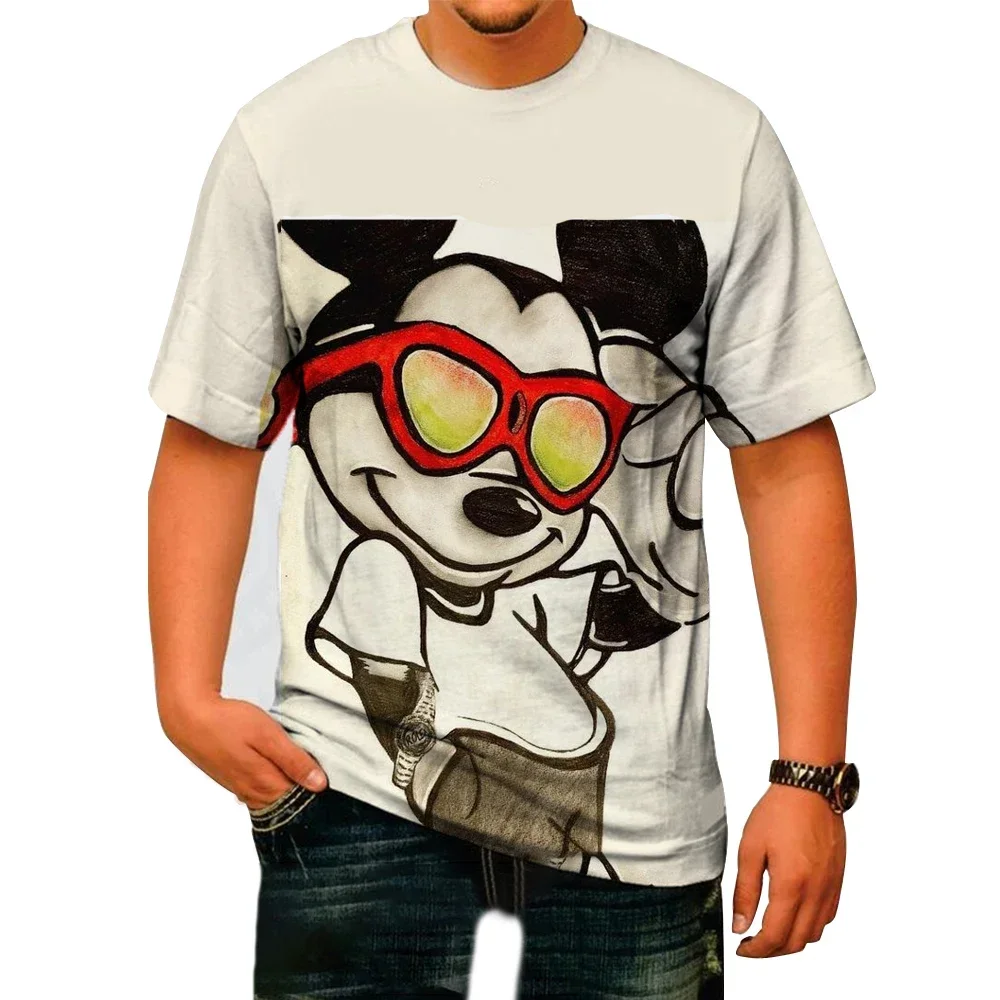 Disney Mickey Mouse T-Shirts Cartoon Anime 3D Print Streetwear Men Women Casual Fashion Oversized T Shirt Tees Tops Clothing