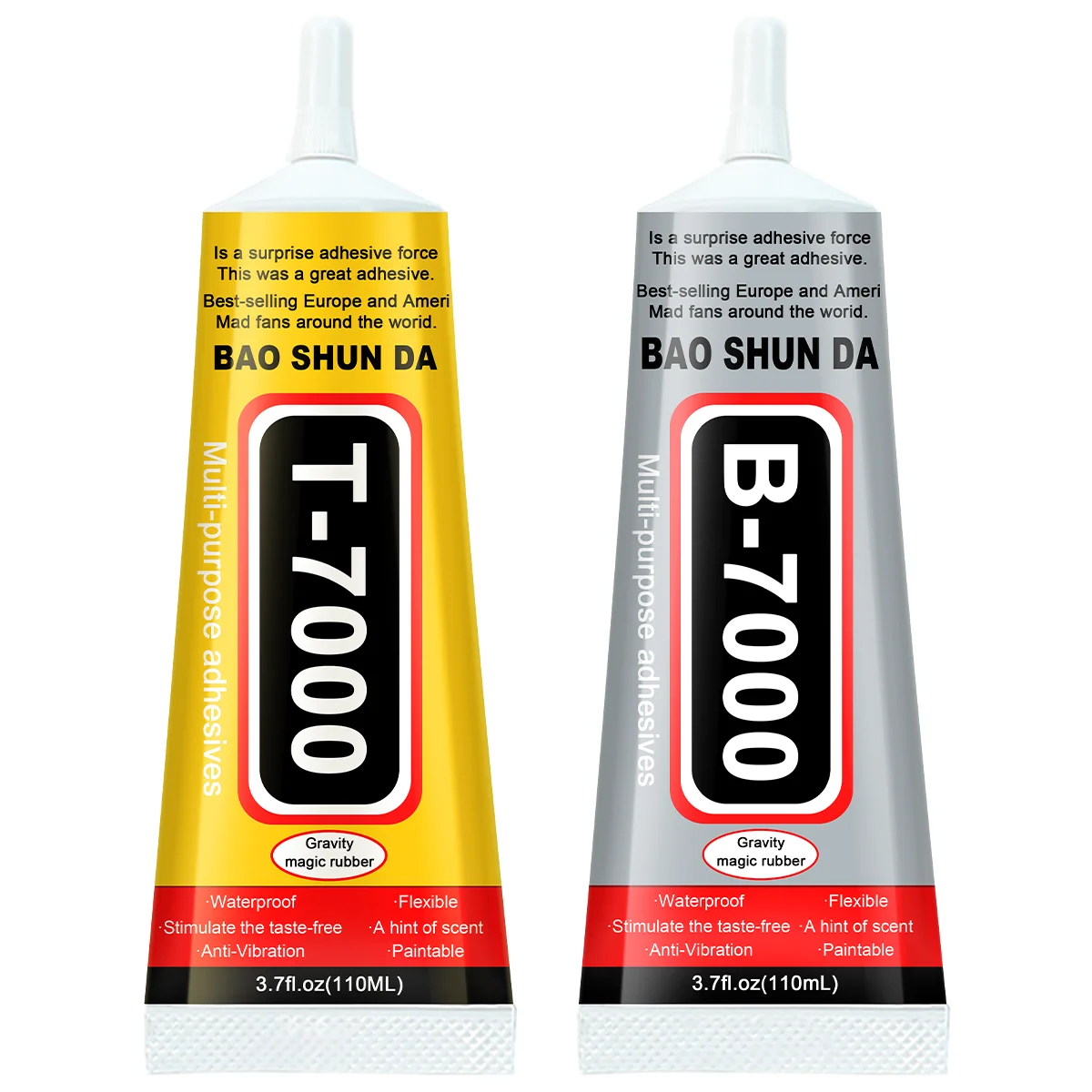 B7000 Clear Adhesive, T7000 Black Adhesive, Shoe Repair Specialty Glue Suitable for leather shoes, athletic shoes,