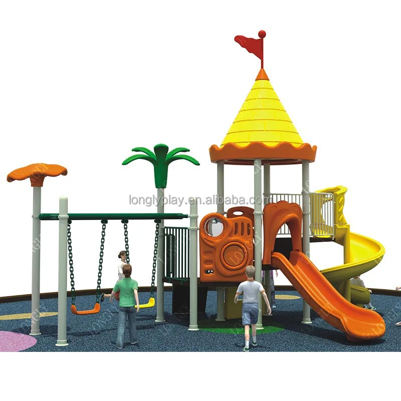 China Factory LLDPE Plastic Slide Swing Outdoor Playground Equipment for Kids for Garden Schools Sports Park Educational Purpose
