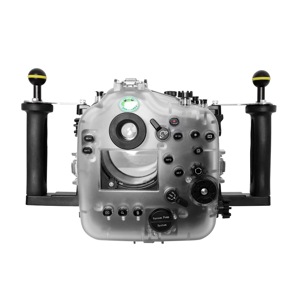 Seafrogs New Model 40Meter Underwater Camera Housing With Long Flat Port Alloy Tray For Canon EOS R3 For16-35mm 24-105mm 100mm