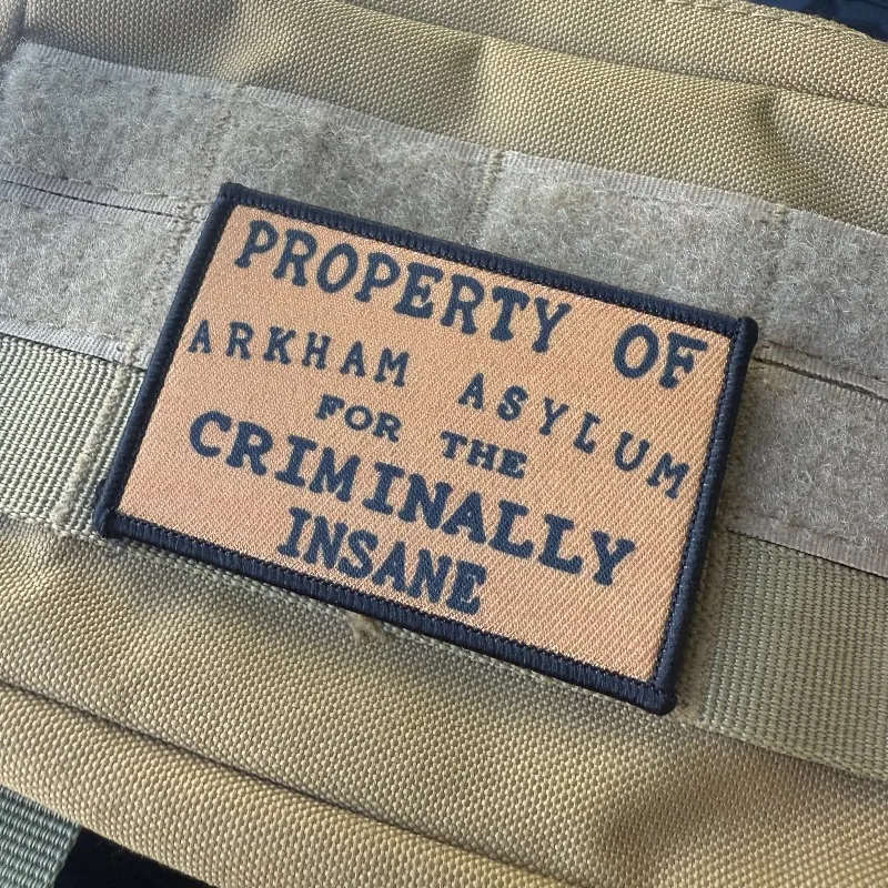 Parche táctico Arkham Asylum – Morale con velcro para equipo militar - imagen 2