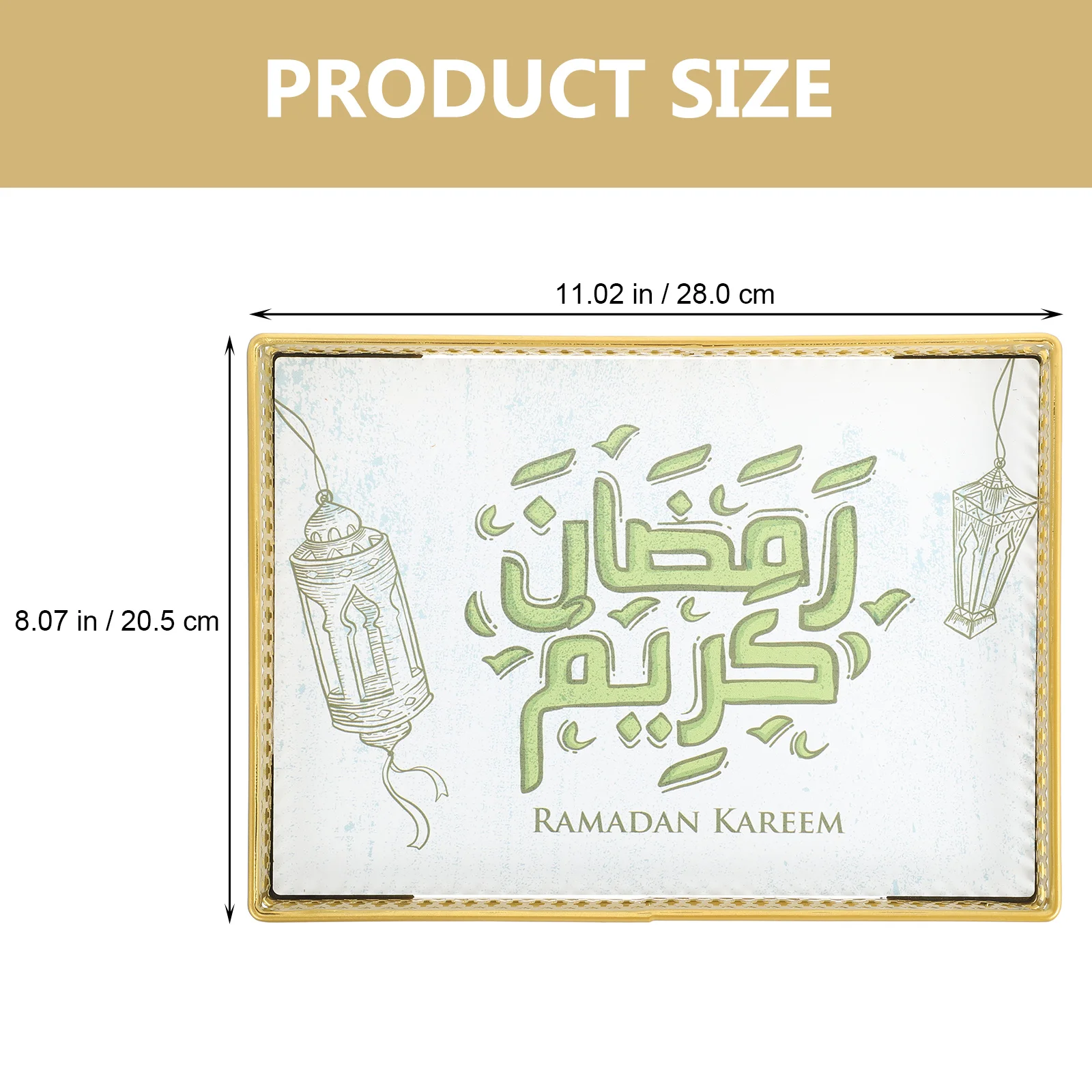 

Premium Food Serving Tray Tea Dessert Plate Party Ramadan Tray For Cake Dried Fruit Storage Iron Material Simple Design