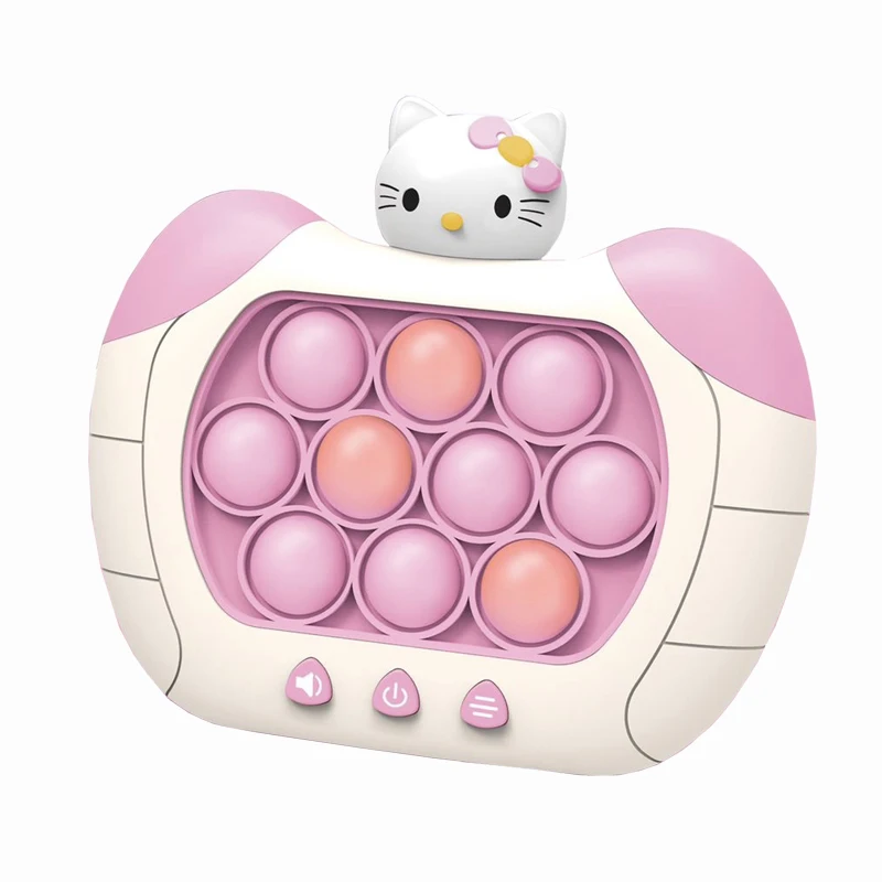 Sanrio Hello Kitty Kuromi Pop szybkie Push bąbelki automat do gier dla dzieci kreskówki zabawne zabawki do wyciskania pieprzyka prezenty dla dzieci