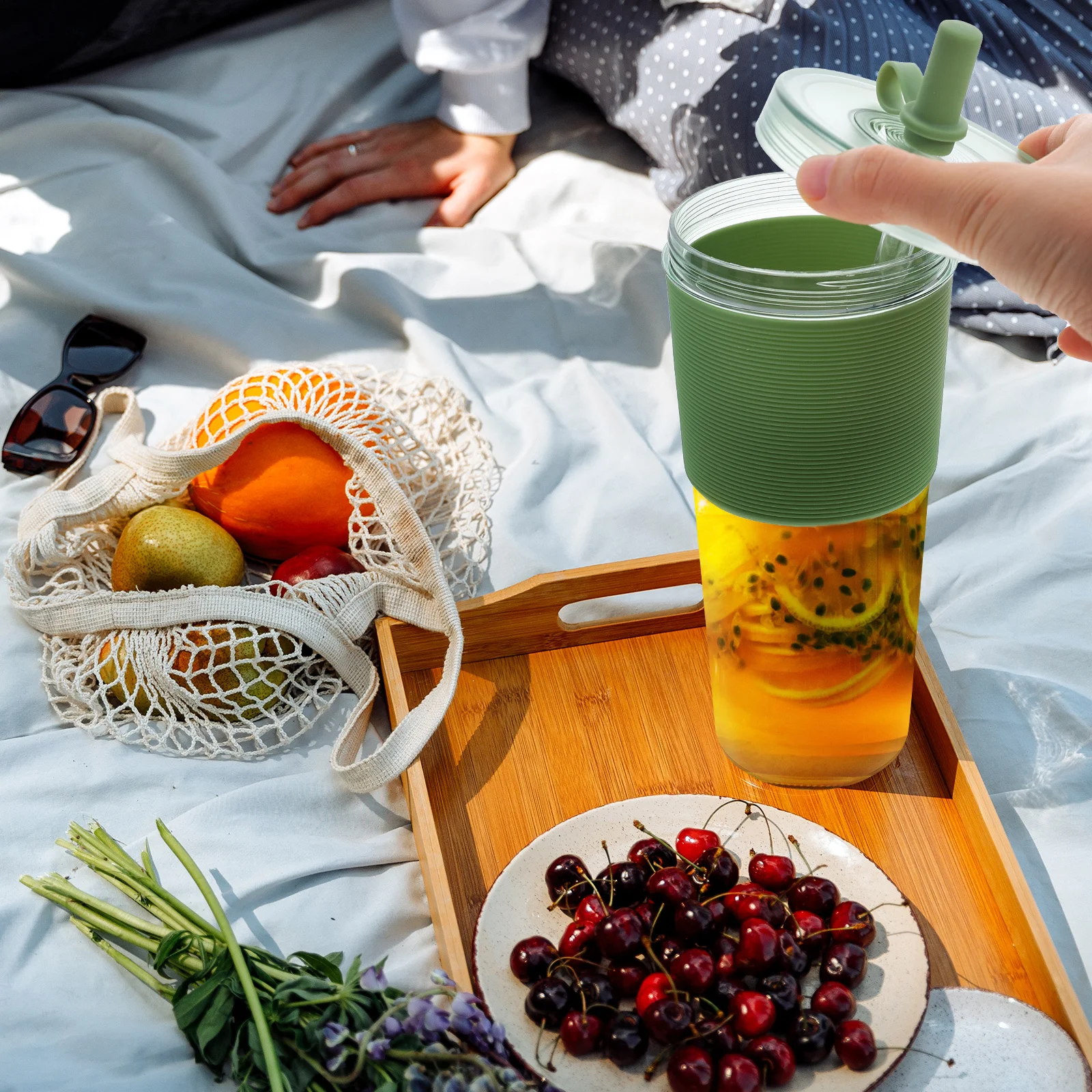 

Acrylic Water Holder Ice Coffee Cup Straws Outdoor Leakproof Practical Container