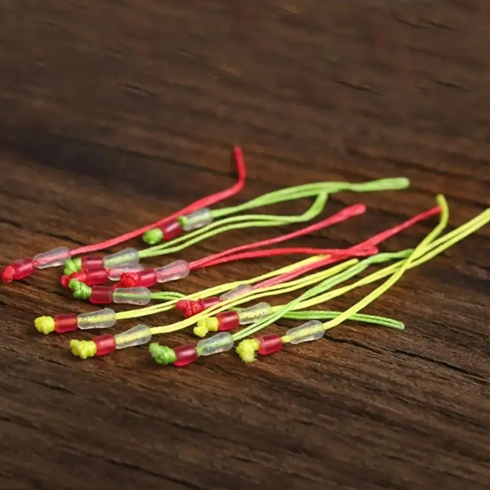 

50PCS Improve Pull Fishing Pole Tip Rope PE Braided Fly Line Loop Connectors Flexible Soft Fly Fishing Loop Connectors Main Line