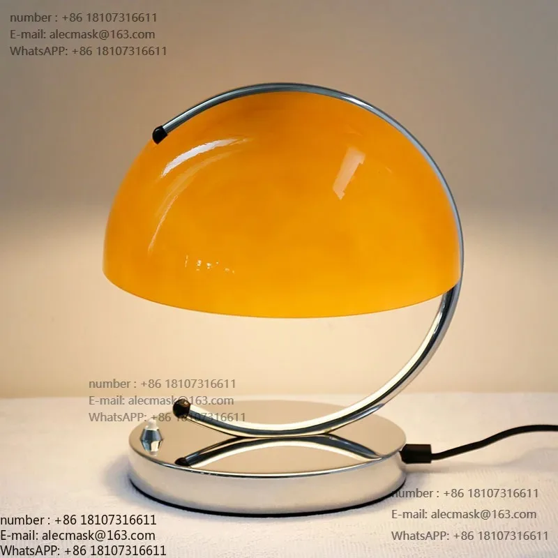 

Italian Internet celebrity bedside bedroom decoration night table lamp, Nordic ins home medieval glass Bauhaus table lamp