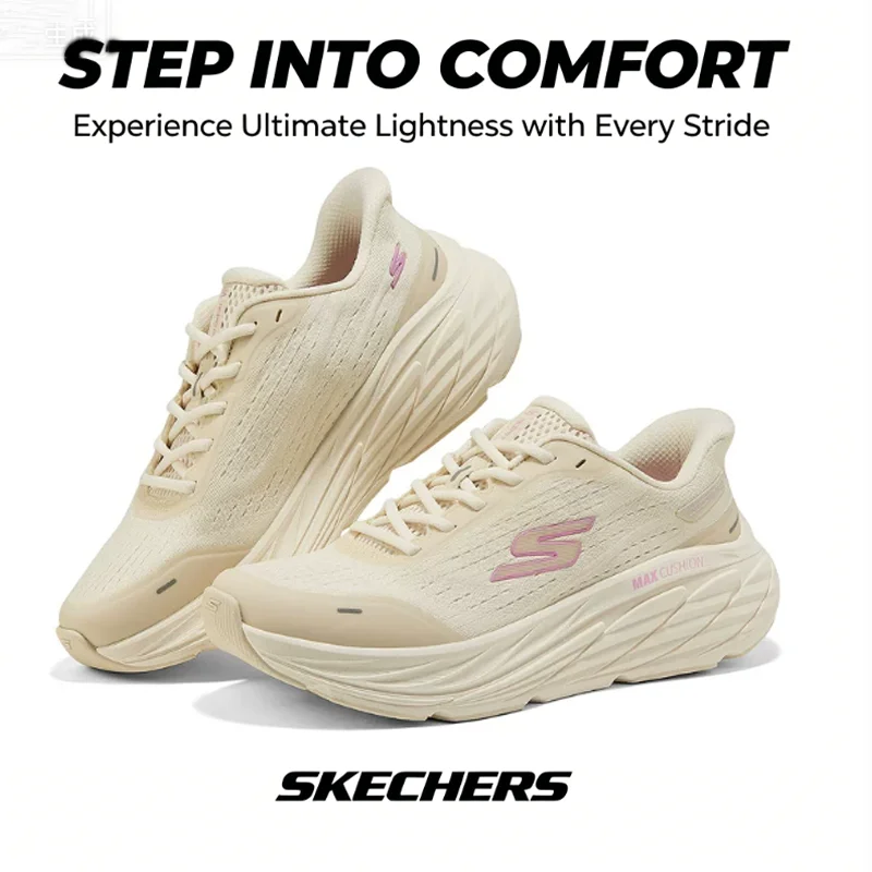 Tênis Casuais Femininos Skechers Primavera 2026, Ultra Go High Rebound, Respiráveis, de Malha, para Caminhada Diária 129723-NAT Natural