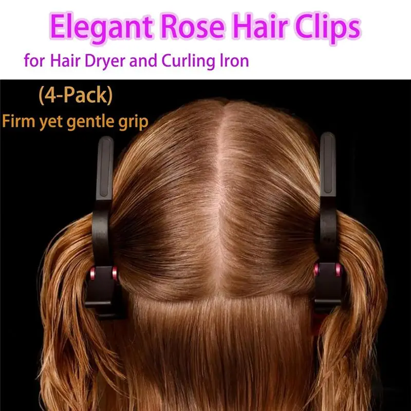 AEE8-Hair Clips For Dyson Hair Dryer & Curling Iron Perfect For Women's Styling Hair, Long Duck Billed Salon Clips