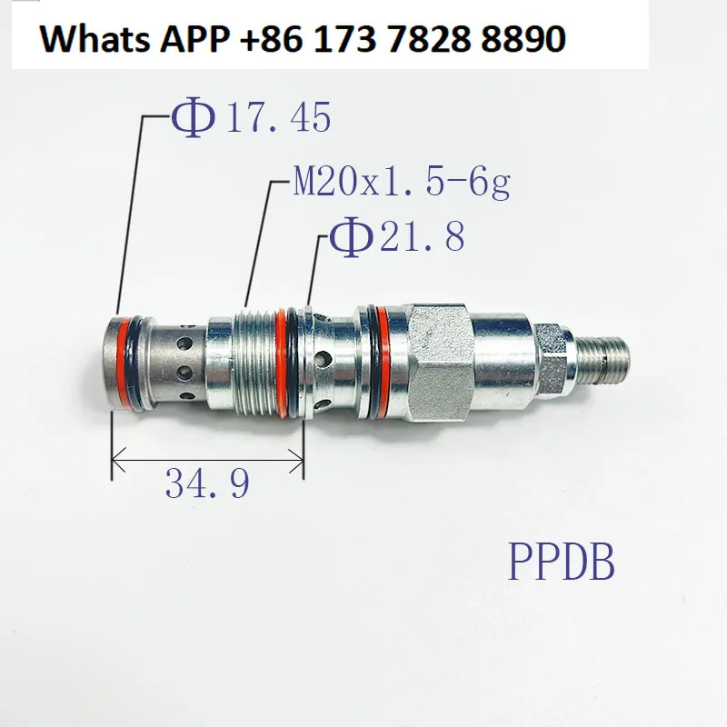 

SUN type threaded cartridge pilot operated pressure relief valve PPDB/PPFB