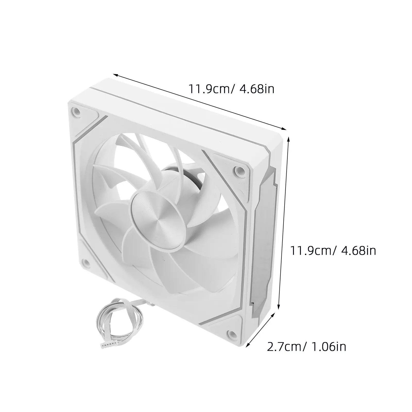 Case Cooling Fan Rgb Lighting System 800-1600Rpm Adjustable Speed Enhanced Heat Dissipation Desktop Computer Fan