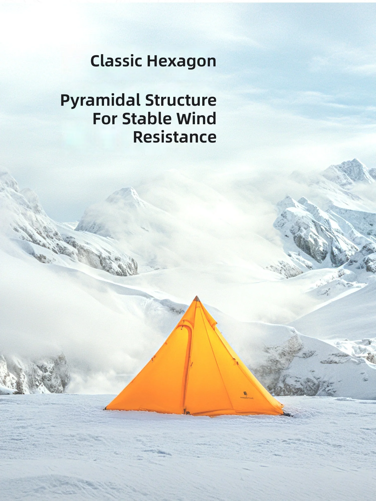 Pyramid Tent Outdoor Camping Featuring 3000mm Waterproof Double-layer Three-season Lightweight Windproof Design