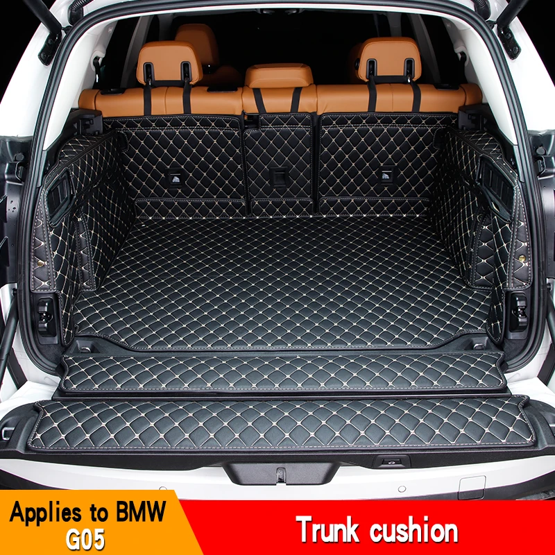 Leather protective pad for car trunk waterproof and dustproof pad for BMW X5 G05 interior refitted accessories.