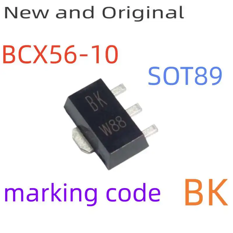 

Bcx56-10 Sot-89 Npn 80V 1A Silicon Af Transistors Marking Code Bk