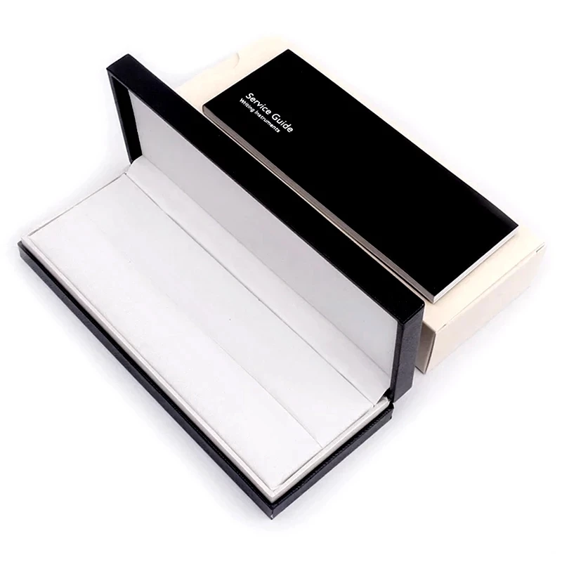 YAMALANG MB Black Leather Pen Box For Fountain Pen / Ballpoint Pen / Roller Ball Pens Pencil Case with The Warranty Manual