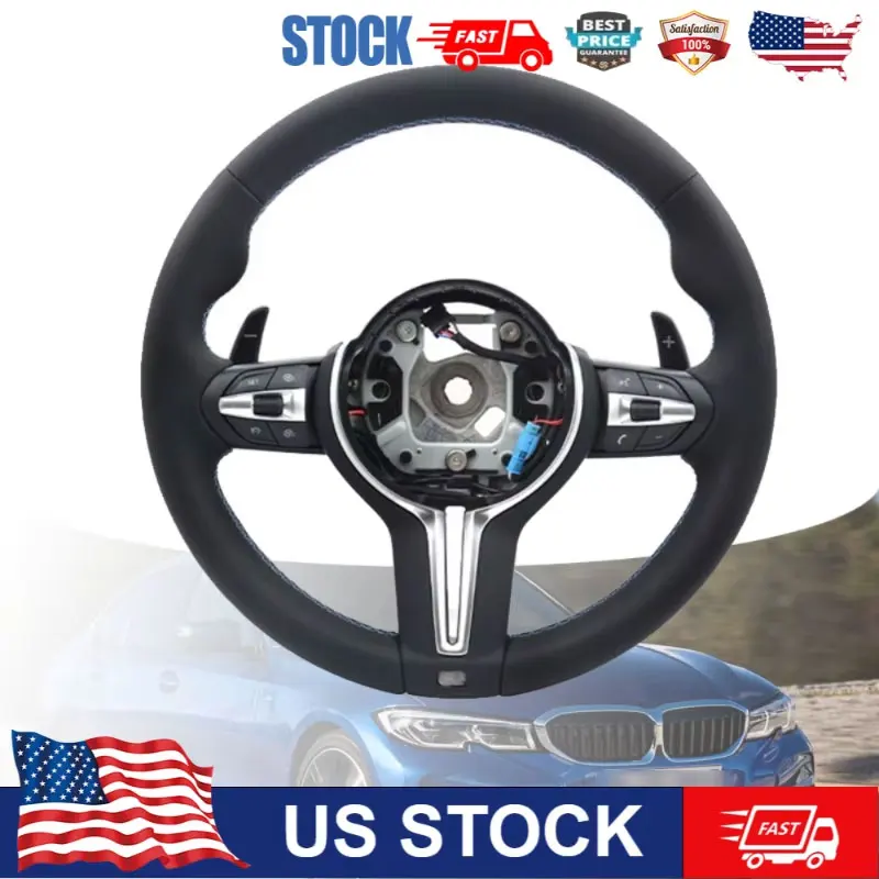 Car Leather Steering Wheel For BMW 1 3 5 7 Series X5 X6 F30 F31 F34 F10 F11 F07 F20 M3 M5 Sports Steering Car Accessories