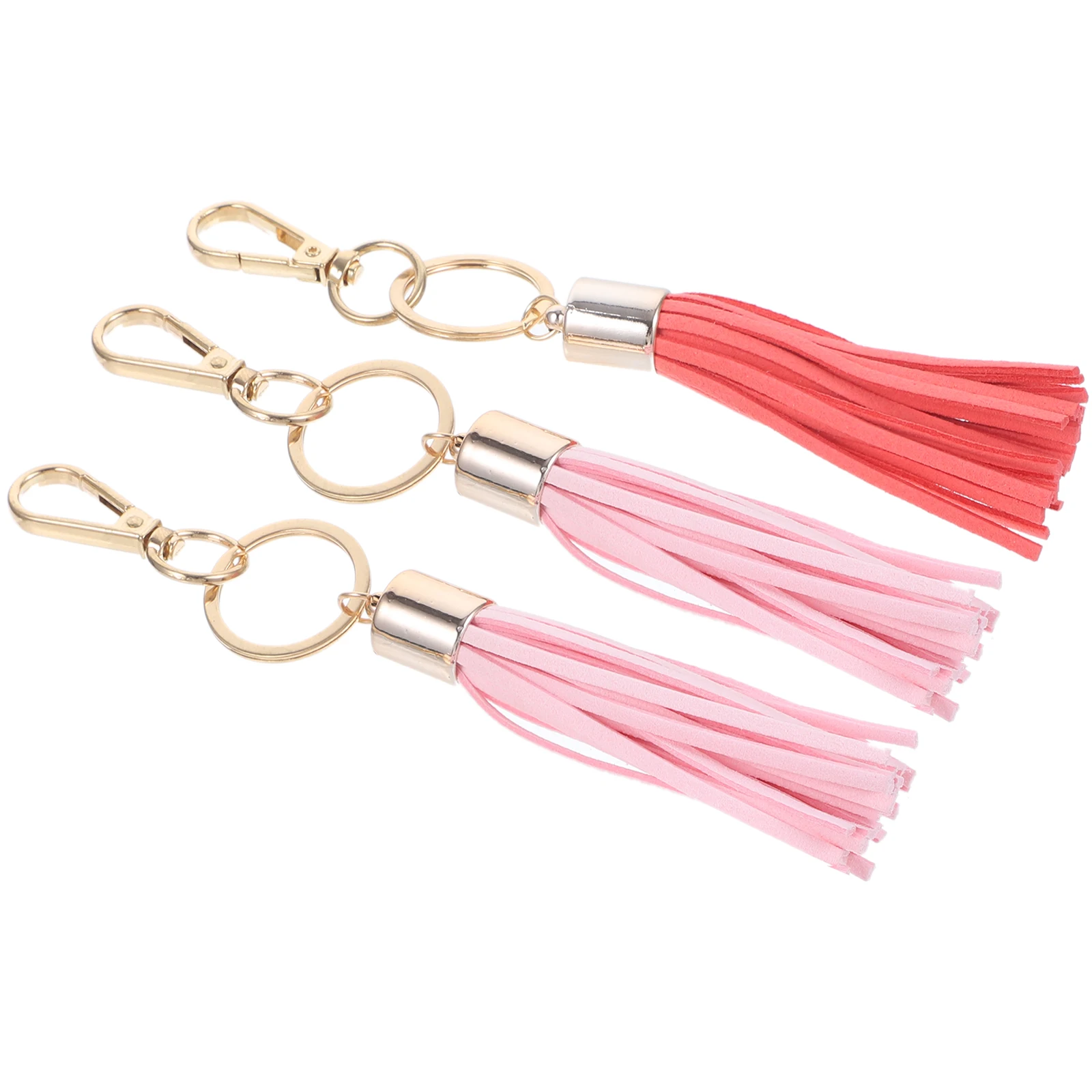 

3 Pcs Tassel Keychain Bag Hanging Pendant Decoration Creative naments Women Key Rings Accessories Bright Color Long Use Gifts