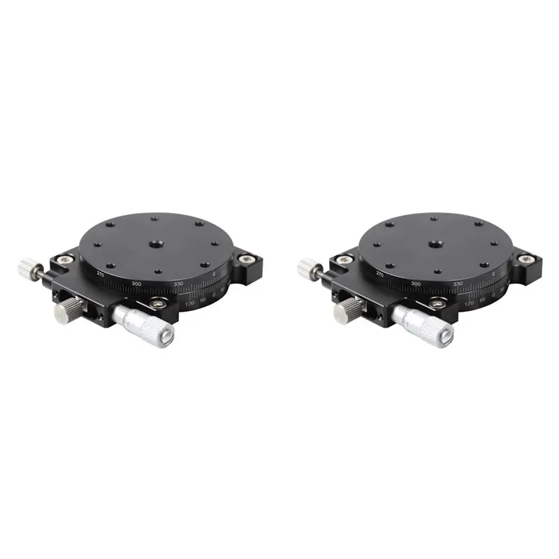 A95I-2Pcs 60Mm Fine Tuning Optical Sliding Stage, R-Axis Manual Linear Stage Trimming Platform Bearing Tuning Sliding Table