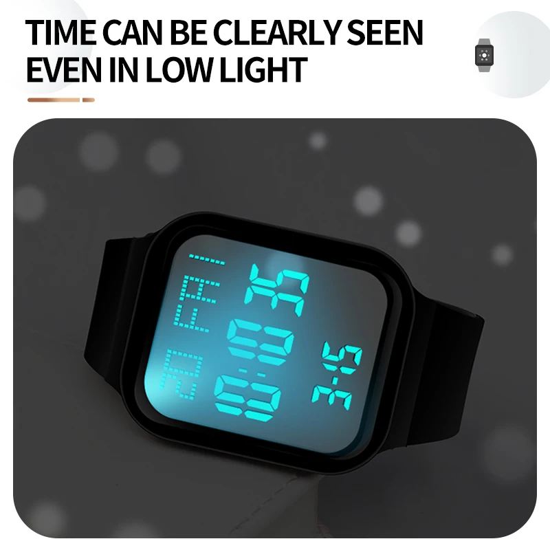 Watch For Men Sports High School Students Trendy Couple Watch Waterproof Alarm Clock Multi Functional Women Electronic Watches