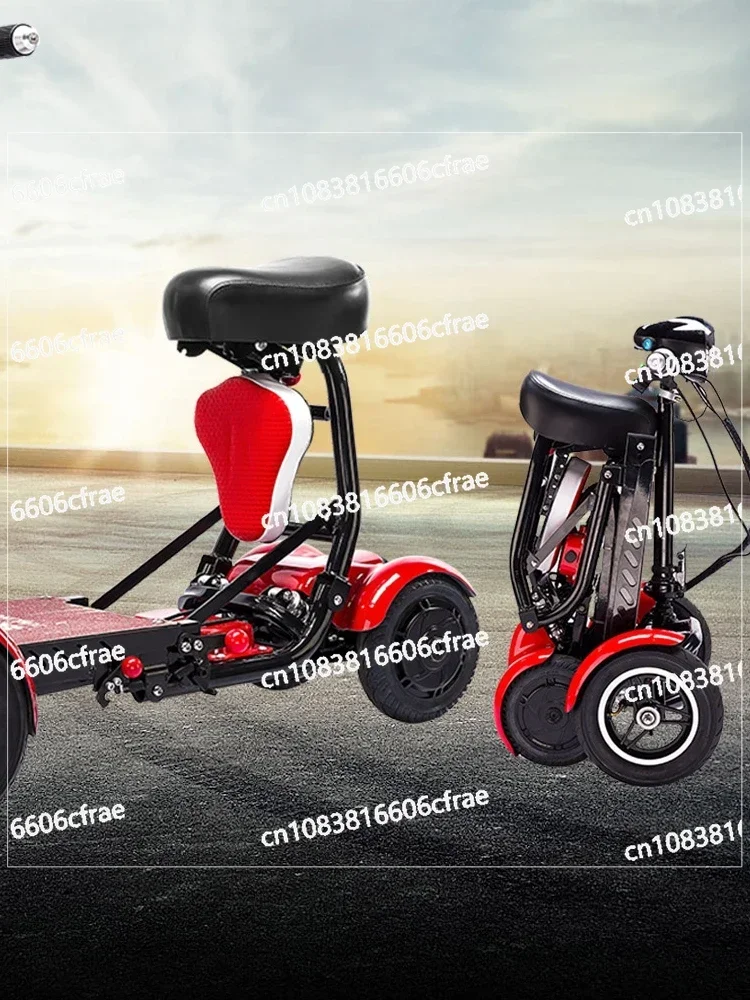 Elderly Scooter Four-wheel Foldable Lightweight Small Elderly Scooter Suitable for Household Elderly Scooter Folding