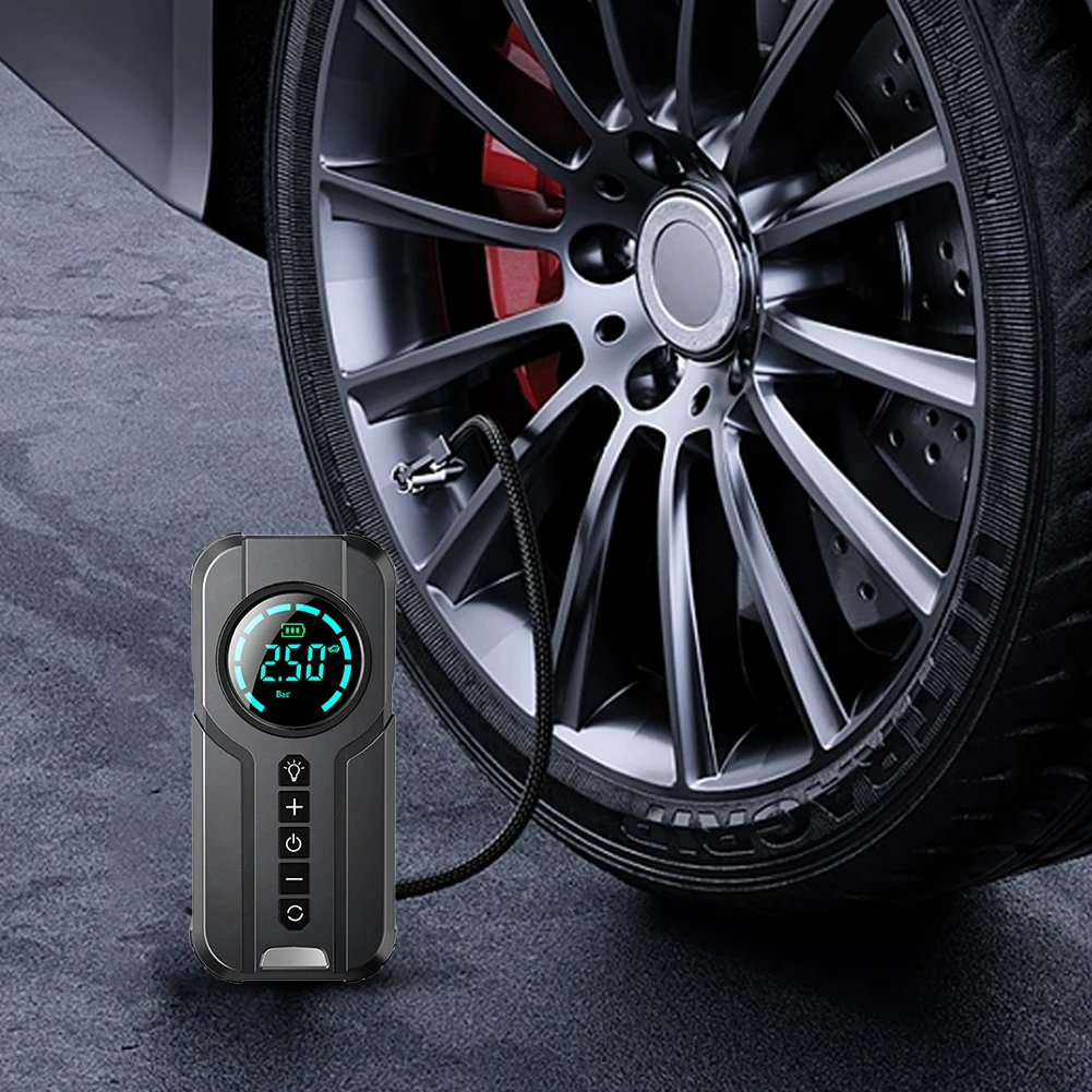 

Portable Car Air Compressor 12V 100W Electric Air Pump Inflator LCD Display Digital Cordless Car Tyre Inflator for Bicycle Balls