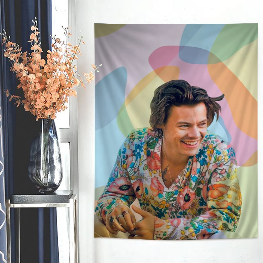 Singer H-Harry Music Styles Hanging Bohemian Tapestry Bohemian Wall Tapestries Mandala Kawaii Room Decor