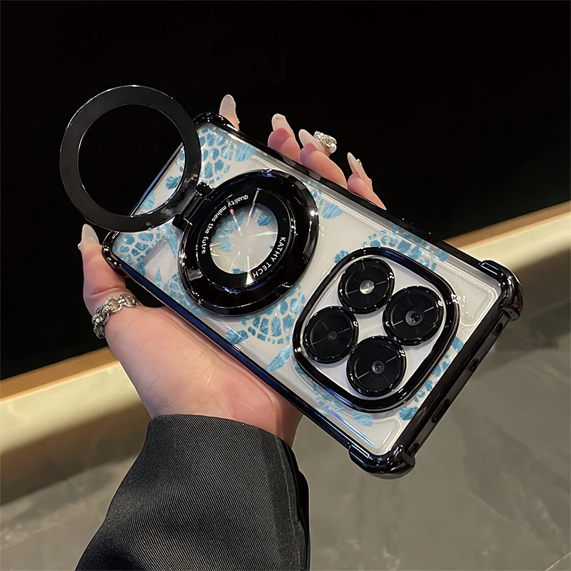 Transparent Phone Case For Xiaomi Poco X8 Pro Max M3 M4 Pro X7 X6 X5 X3 NFC M5S M7 Plus Shockproof Bracket Sea Turtle Cover - view 6