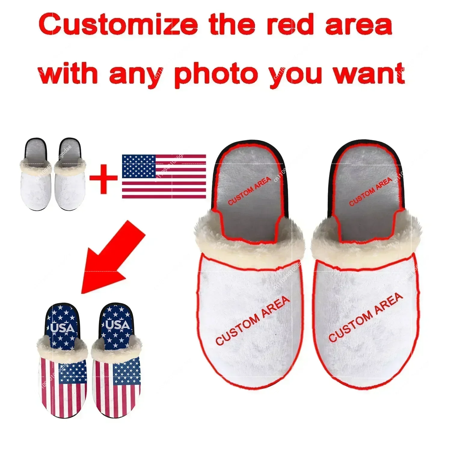 Vintage Christmas Elk Slippers Mens Womens Home Cotton Plush Bedroom Casual Keep Warm Customized Thermal Lightweight Slipper - view 5