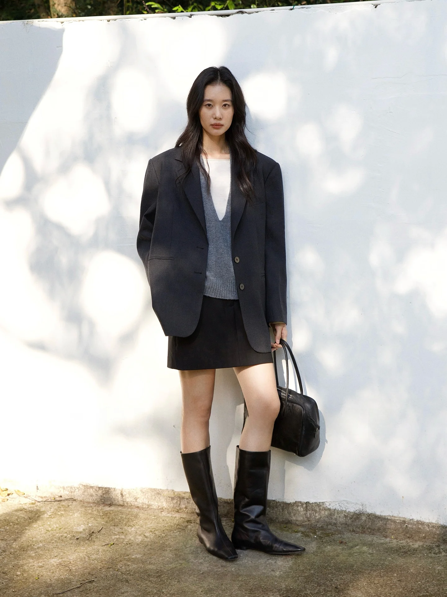 Giacca Classica COUNTONME in Lana con Spalle Imbottite, in Lana Extra Fine, Casual da Donna, Vestibilità Standard, Manica Lunga