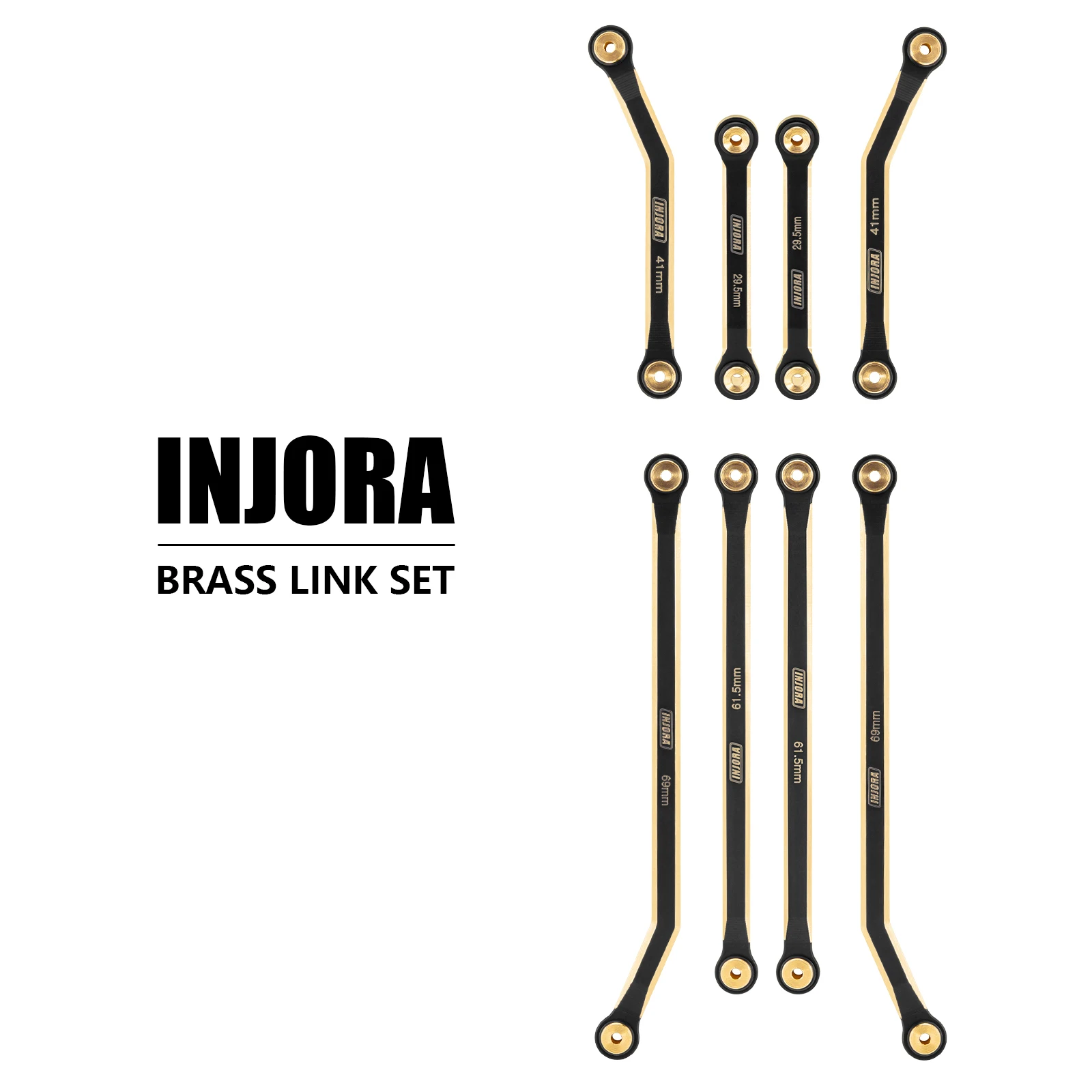 Black Coating Brass 4 Links Set High Clearance Chassis 36g for 1/24 RC Crawler Axial SCX24 Deadbolt B17