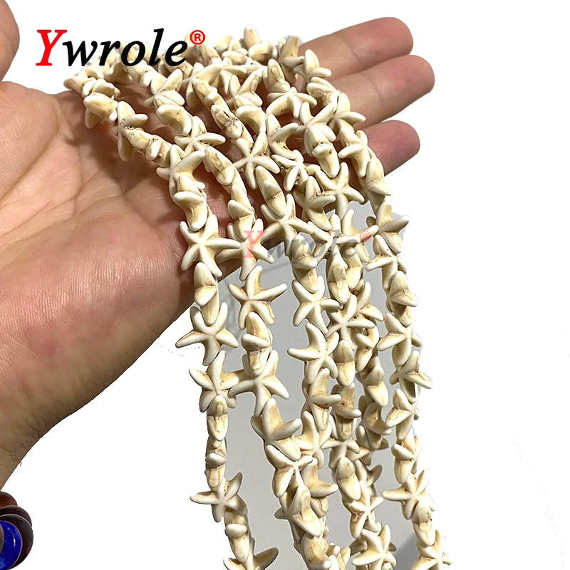 13x15MM White Starfish Howlite Turquoise Loose Spacer Stone Beads For Jewelry Making DIY Bracelet Handmade Accessories 15\'\'