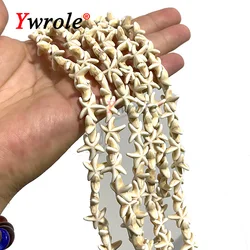 13x15MM White Starfish Howlite Turquoise Loose Spacer Stone Beads For Jewelry Making DIY Bracelet Handmade Accessories 15''