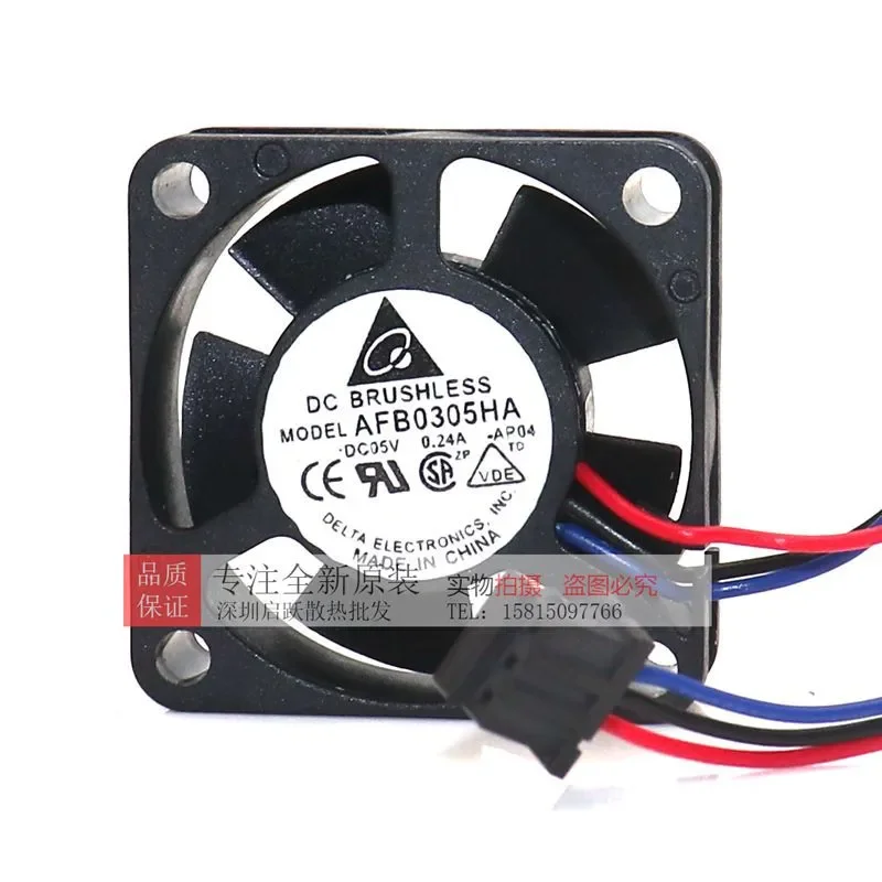 for AFB0305HA Delta 3010 Micro Fan 5V 0.24A Ball Bearing 3cm Cooling Fan Large Air Volume