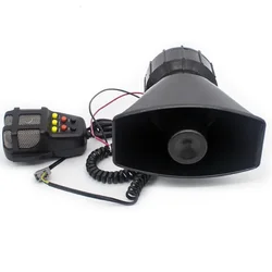 Alarma de advertencia de 7 sonidos para coche, sirena de policía, corneta de aire, altavoz PA, 12V, 100W, megáfono, 110DB