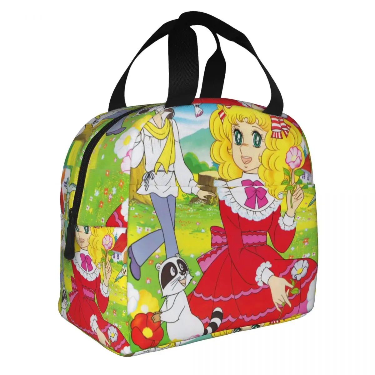 Candy Candy Cartoons Insulated Lunch Bags Thermal Bag Reusable Cute Anime High Capacity Tote Lunch Box Food Bag School Outdoor