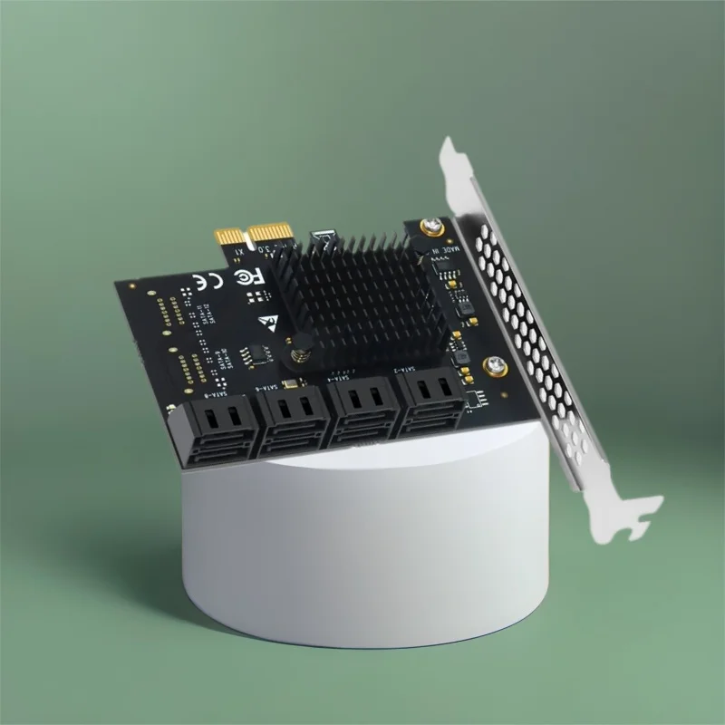 

PCIE SATA 8-портовый адаптер SATA 3 Карта расширения PCI Express Контроллер PCI-E SATA PCIE X1 — 8 портов SATA3.0 6 Гбит/с для SATA HDD SSD