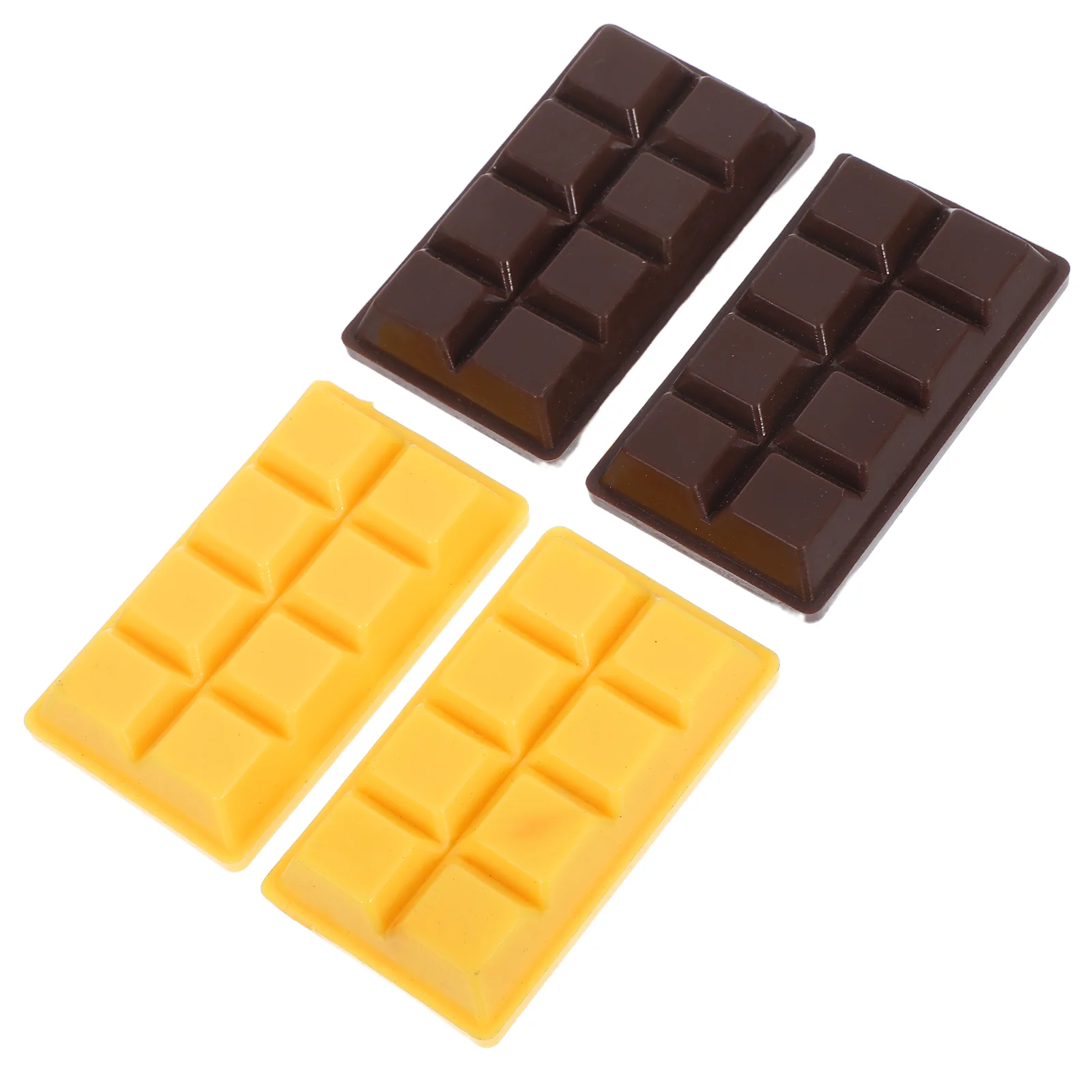 

4 Pcs Simulated Chocolate Ornaments Bulk Fake Faux Dessert Model Multi-function Decor Resin Small Child