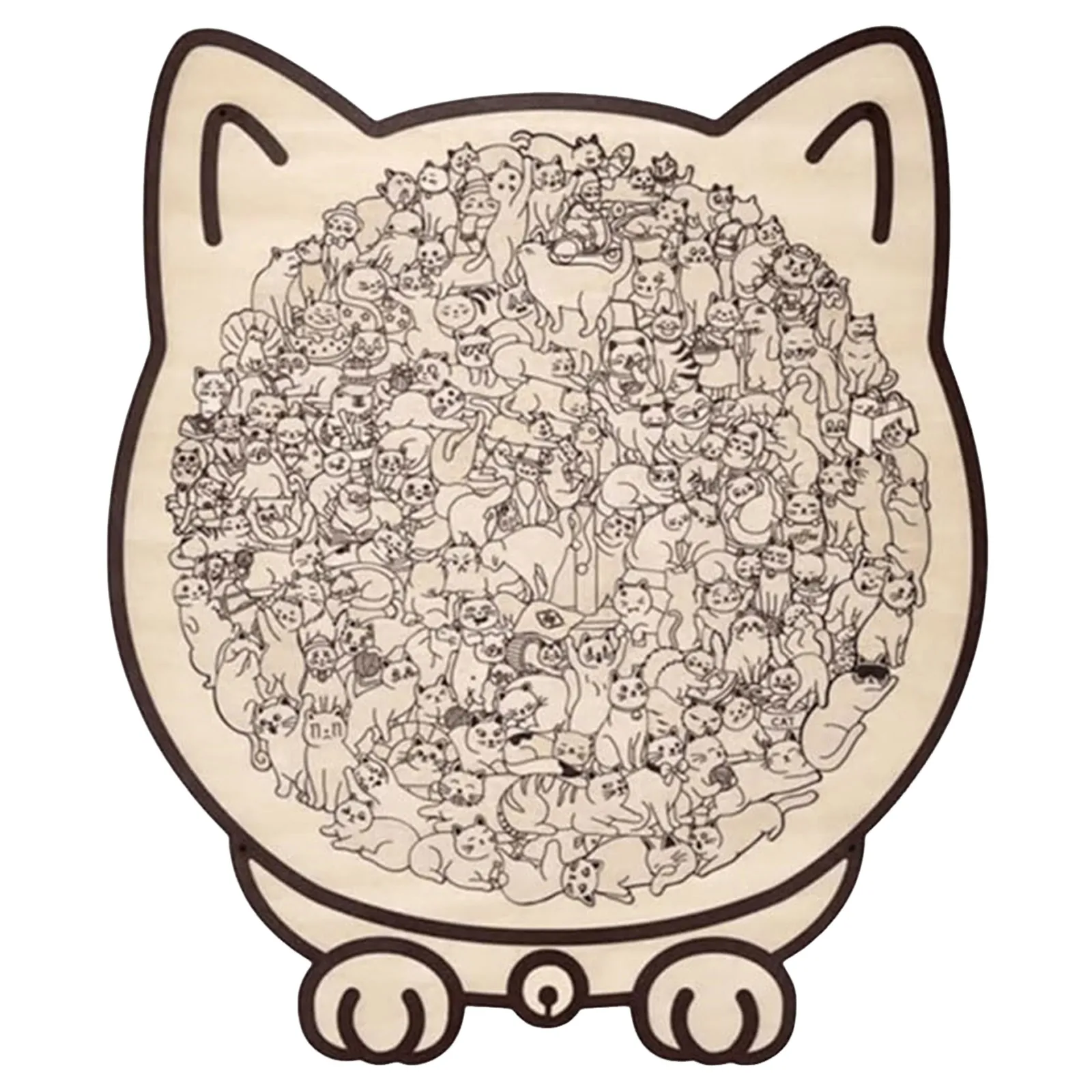 بطاقات عيد الحب لتبادل الفصول الدراسية 135 قطعة من موراندي الملونة على شكل قطة خشبية ألعاب الأبجدية للقطط للأطفال 3-5 #4