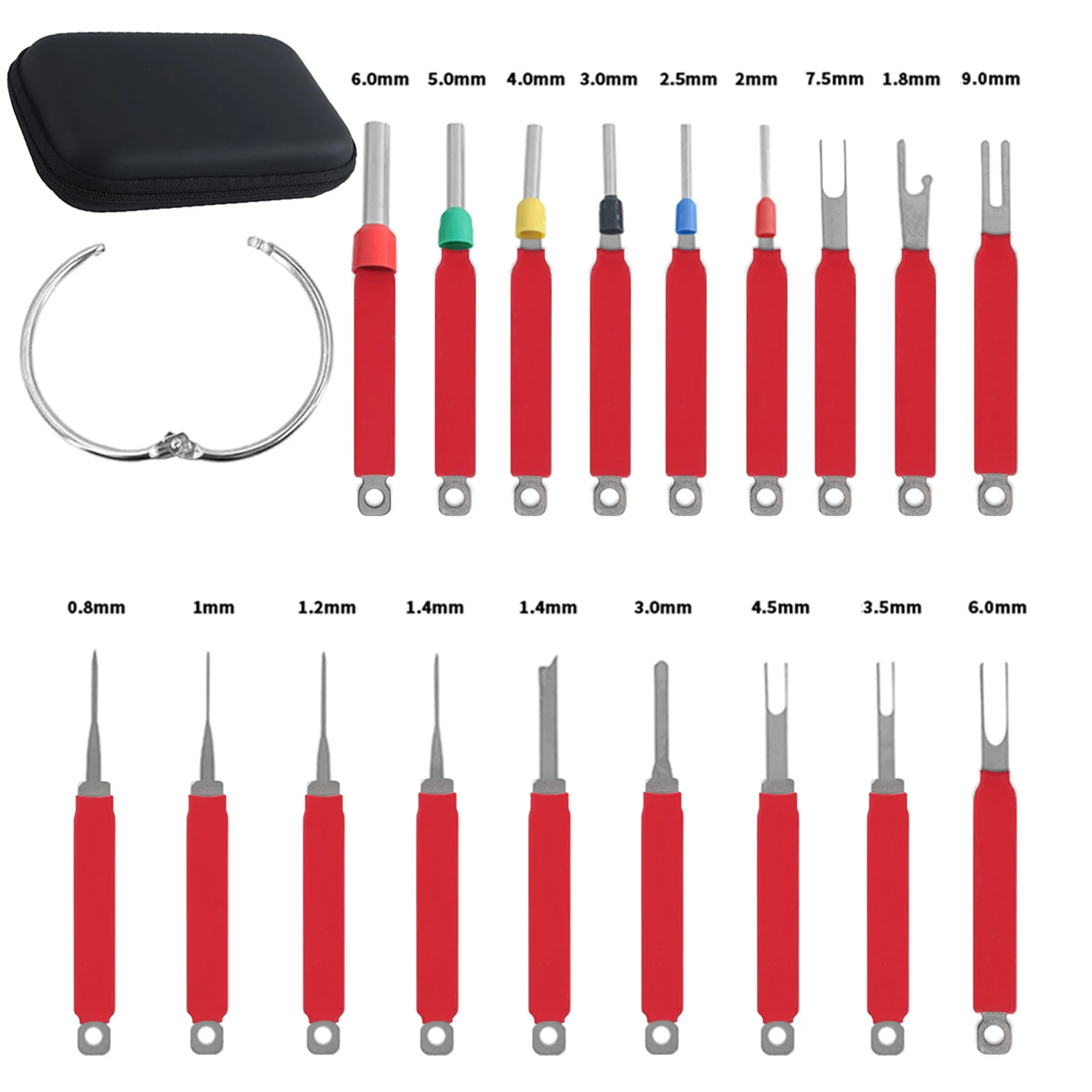 

38 шт. набор инструментов для снятия клемм, набор инструментов для обжима автомобильных электрических проводов с чехлом для хранения для ремонта автомобилей