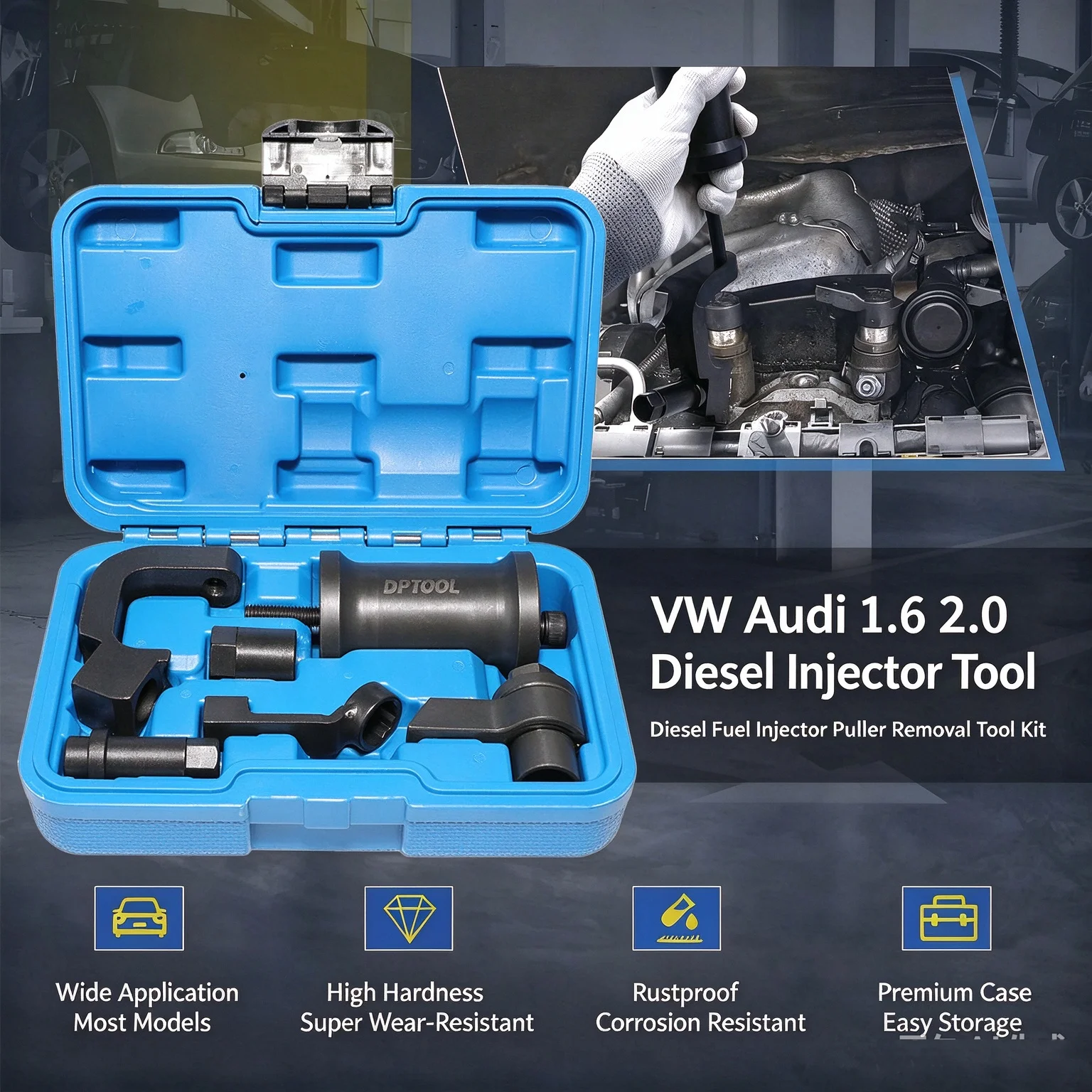 Replaces OEM T10402 Piezo Injector Extractor Slide Hammer Diesel Injector Puller Tool For VW Audi VAG 1.6 2.0 TDI Common Rail |