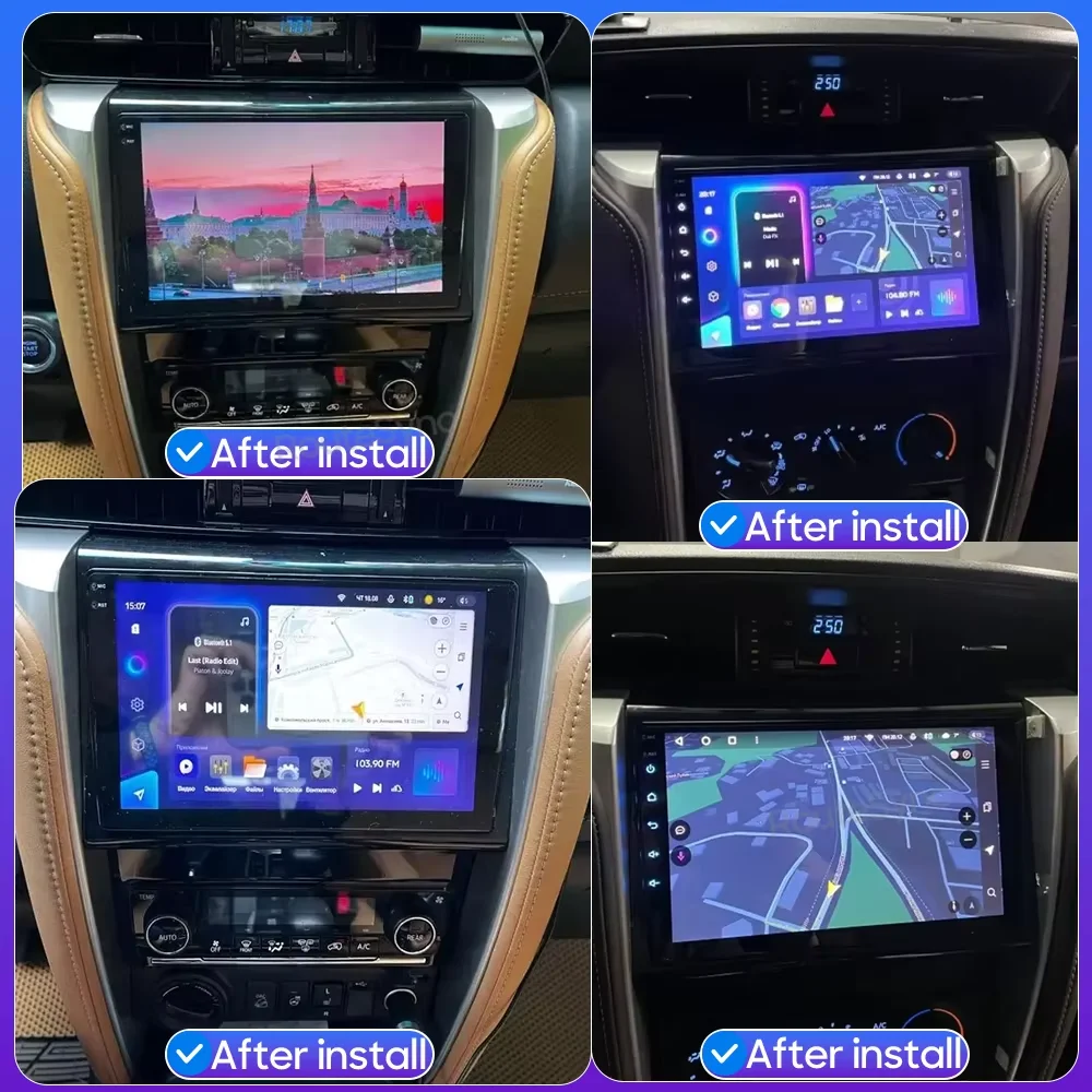 Android 16 Carplay For Toyota Fortuner 2015 - 2022 GPS Navigation Android Car Radio Multimedia Player Stereo Autoradio Headunit