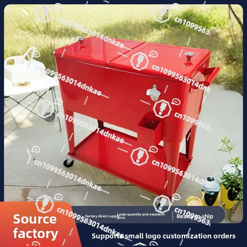Independent Station American Trend Retro Cabinet Refrigerated Insulator Ice Bucket Trend Decoration Side Cabinet Bucket Ornament
